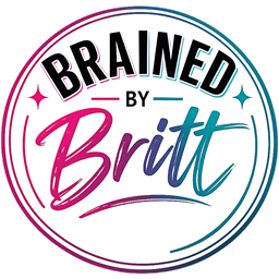 Brained by Britt badge